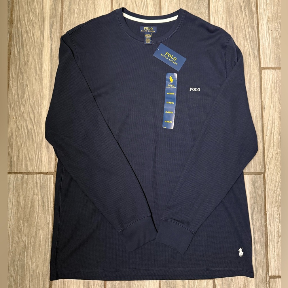 Ralph Lauren Men's Navy Blue Sleepwear Long Sleeve Tee Size XL